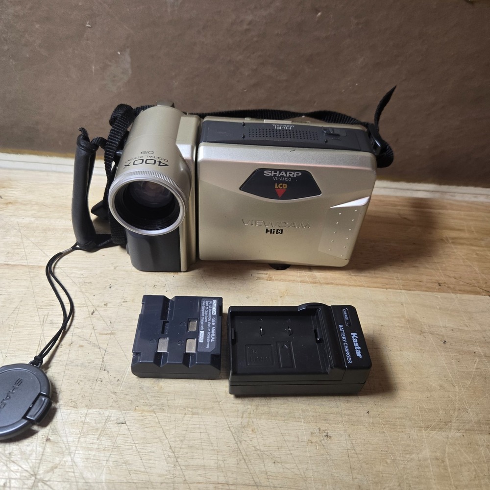Vintage Sharp VL-AH50 Viewcam Hi8 Camcorder Flip-Out Screen  READ